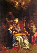 JOUVENET, Jean-Baptiste The Education of the Virgin sf oil painting on canvas